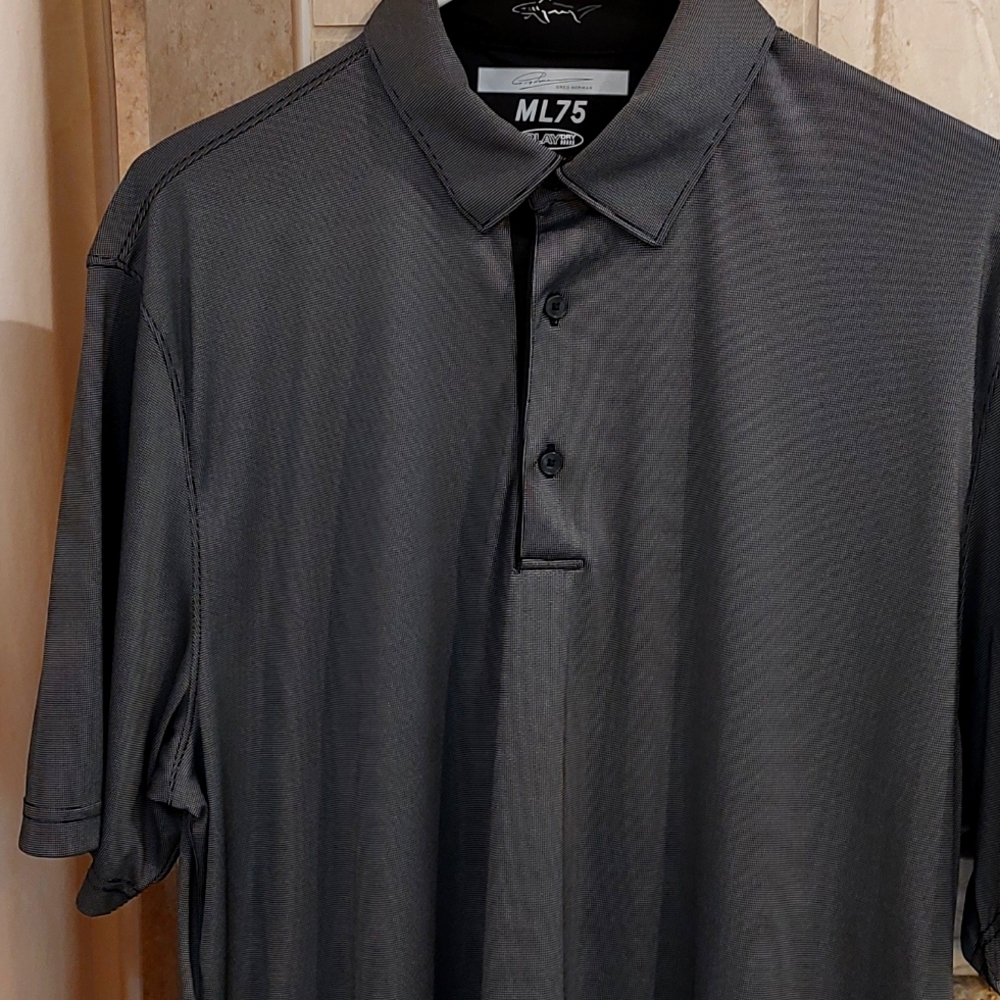 Large black/ white matrix golf shirt